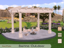 Sims 4 — Sienna Outdoor Set by SaeraMaples — This modern rustic outdoor set will keep you cozy and warm during those cool