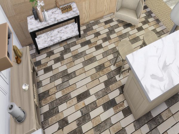 Sims 4 — Marsha Tiles Set - Floor and Wall by lavilikesims — Small tonal rustic tiles in 9 colours
