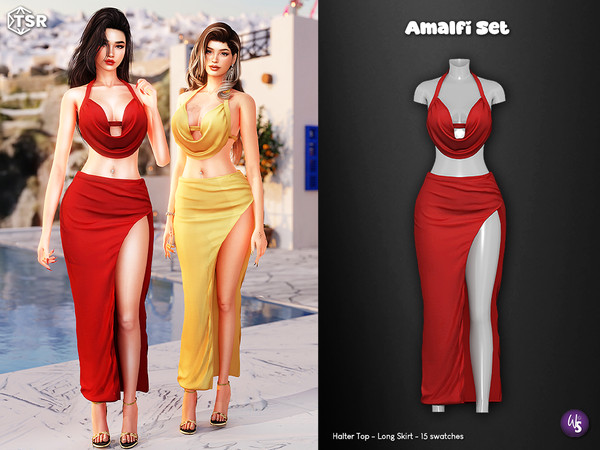 Sims 4 — Amalfi Set by WisteriaSims — Includes: