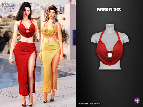 Sims 4 — Halter Top by WisteriaSims — Includes: