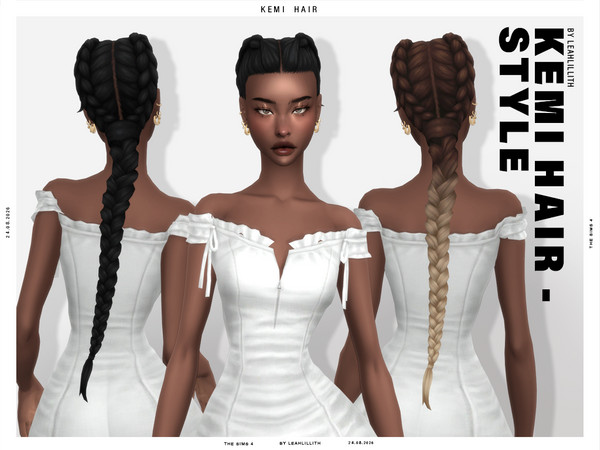 Sims 4 — LeahLillith_KemiHairstyleOmbre_01_MM by Leah_Lillith — There is optional recolor (color wheel) which can be