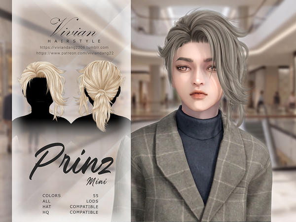 Sims 4 — Mini Prinz - Hairstyle by VivianDang — - All new meshes