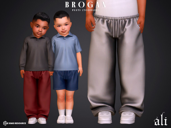 Sims 4 — BROGAN pants - toddler by ali1 — 2x Polo Top, Pants and Shorts