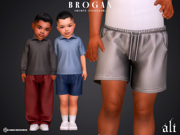 Sims 4 — BROGAN shorts - toddler by ali1 — 2x Polo Top, Pants and Shorts