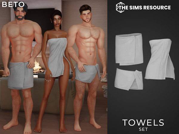 Sims 4 — By Beto - Sexy Towel (V1) by Beto_ae0 — Towel set for men and women, enjoy it