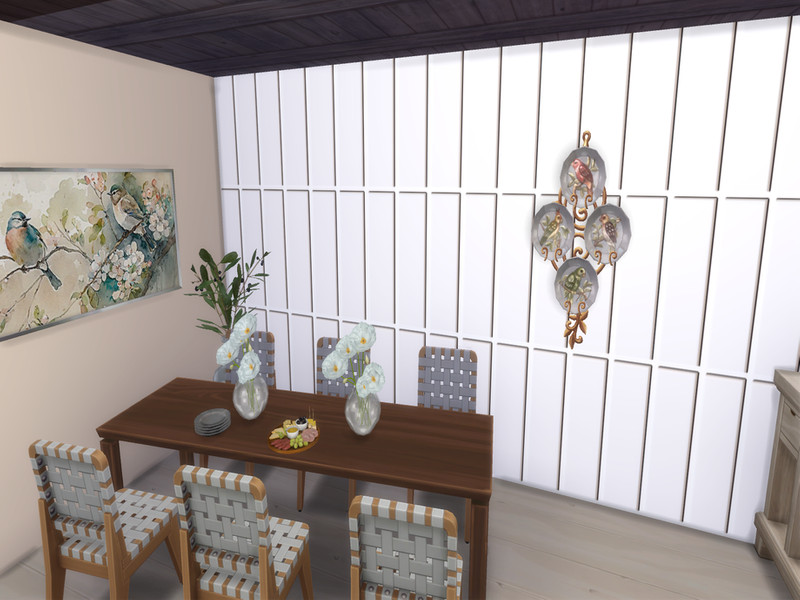 Sims 4 wall finish and exterior texture CC Giselle Panel Wall by lavilikesims