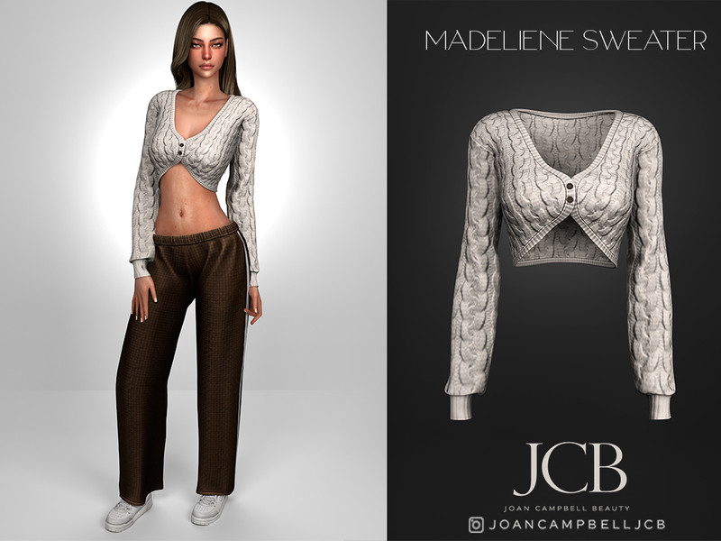 Sims 4 fall clothing CC MADELIENE SWEATER by Joan_Campbell_Beauty_