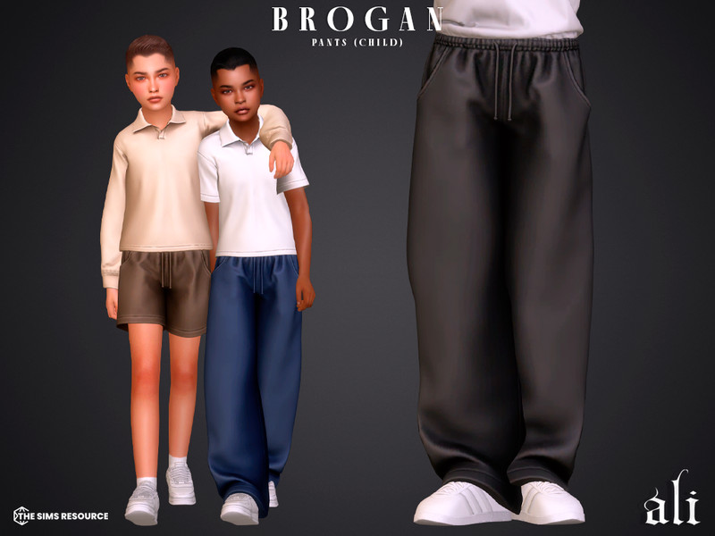 Sims 4 kids clothing CC BROGAN pants - child by ali1
