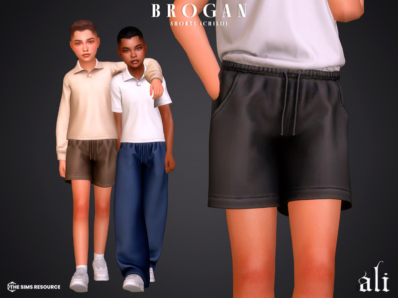 Sims 4 kids clothing CC BROGAN shorts - child by ali1