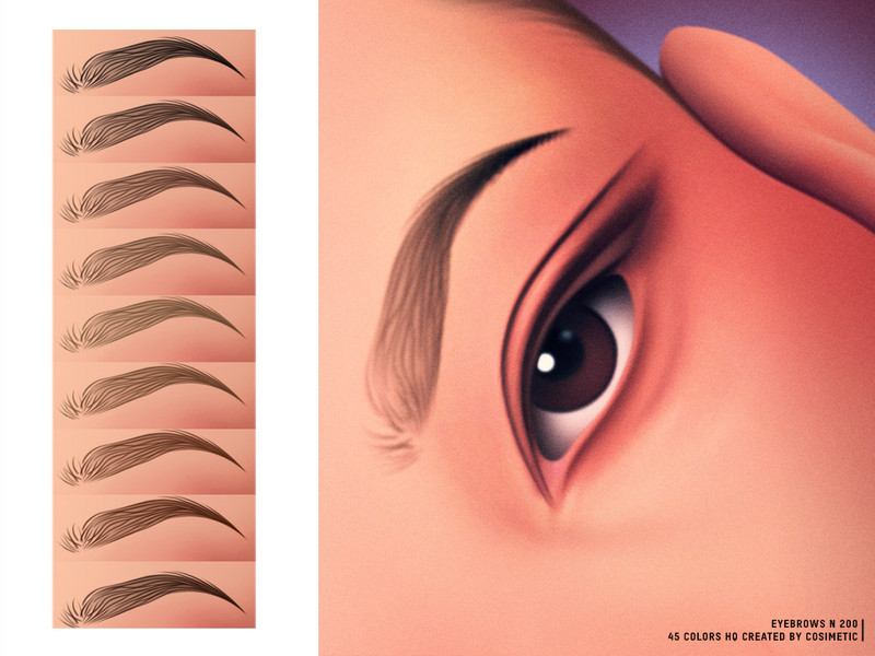 Sims 4 eyebrow CC MM Ethereal Brow by cosimetic