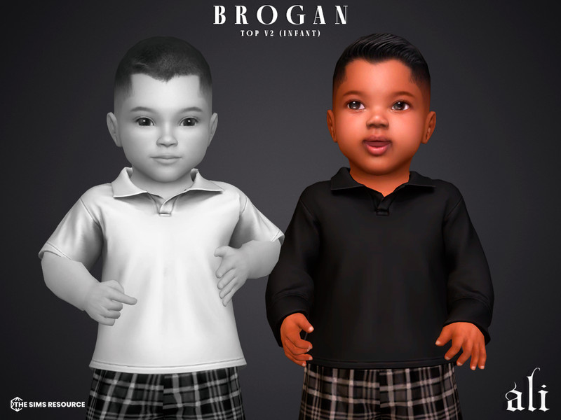 Sims 4 infant clothing and accessory CC BROGAN top v2 - infant by ali1