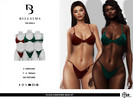 Sims 4 — Velour Underwired Bikini Set by Bill_Sims — This set includes an underwired bikini top and a pair of bikini