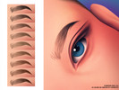 Sims 4 — Elaris Brows V1 by cosimetic — A defined and structured brow style with a slightly more masculine appearance.