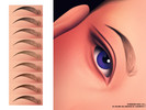 Sims 4 — Elaris Brows V2 by cosimetic — A softer and more refined brow style with a delicate and feminine appearance.