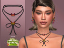 Sims 4 — Countryside Butterfly Necklace by Suzue — New Mesh (Suzue)