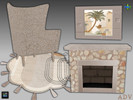 Sims 4 — ADV-Mabra EIGHT s4NookSet by MABRA2 — Set includes livingchair, fireplace, rug and painting