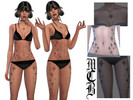 Sims 4 — Sparkles Stomach Tattoo by MaruChanBe2 — Sparkle tattoos for your cuties.