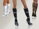 Sims 4 — Strap High Heel Boots by llamirina — 3 swatches