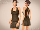 Sims 4 — Mauree dress bejewelled by wijiwan — Soft, cowl neck dress with bejewelled detail, Y2K style 42 swatches -