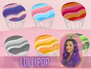 Sims 4 — Lollipop Seat by gokcemsims — A fun and playful seat with colorful wavy upholstery and a soft, rounded shape.