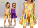 Sims 4 — Layla - Toddler Ruffled Sundress by Layla — Toddler cami-style dress featuring delicate straps and a playful