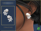Sims 4 — Bridal Pearl Earrings by Pitted0live — Large pearl bridal earrings with diamonds Custom catalog image