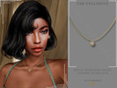 Sims 4 — Gold Diamond Daisy Charm Necklace by Glitterberryfly — A gold diamond daisy charm necklace