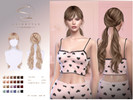 Sims 4 — S-CLUB double Ponytail hairstyle by S-Club — double Ponytail hairstyle 020926, thank you.