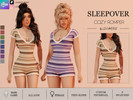 Sims 4 — SLEEPOVER - COZY ROMPER by linavees — New Mesh
