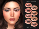 Sims 4 — Janice Eyeliner by ANGISSI — PREVIEWS MADE USING HQ MOD 8 colors