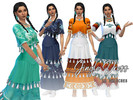 Sims 4 — First Nations - Native American Jingle Dress by Naunakht — Well, it isn't perfect, but it's the absolute best I
