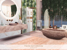 Sims 4 — Piers Bathroom by BlusterSims — Piers Bathroom is a serene, luxurious space combining soft stone textures, lush