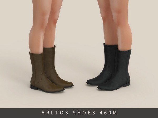 Sims 4 — Retro Leather Boots Male by Arltos — 8 colors.