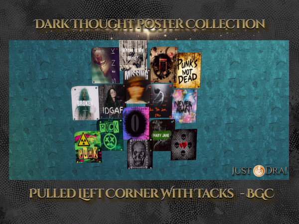 Sims 4 — Dark Thoughts - Poster Set 2  |  JustDraven Grunge Poster by Draven298 — A couple weeks ago when I was in a shit