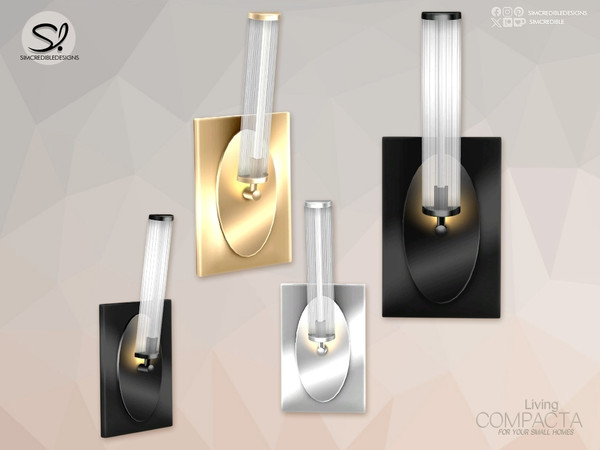 Sims 4 — Compacta Living- Sconce by SIMcredible! — Although we know we closed Compacta series last week with the nursery,