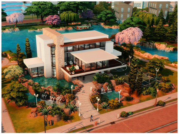 Sims 4 — MM Modern Lake House by Merin_Martini — My Sims 4 lots some are inspired from random pictures that I found on