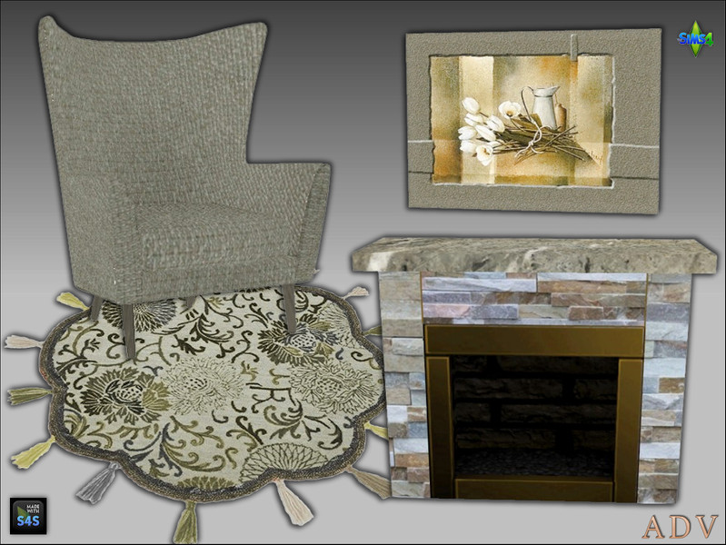 Sims 4 wall art CC ADV_Mabra_s4NookSet05_painting by MABRA2