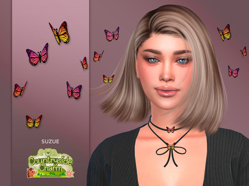 Sims 4 pet and animal accessory CC Countryside Butterfly Accessory by Suzue