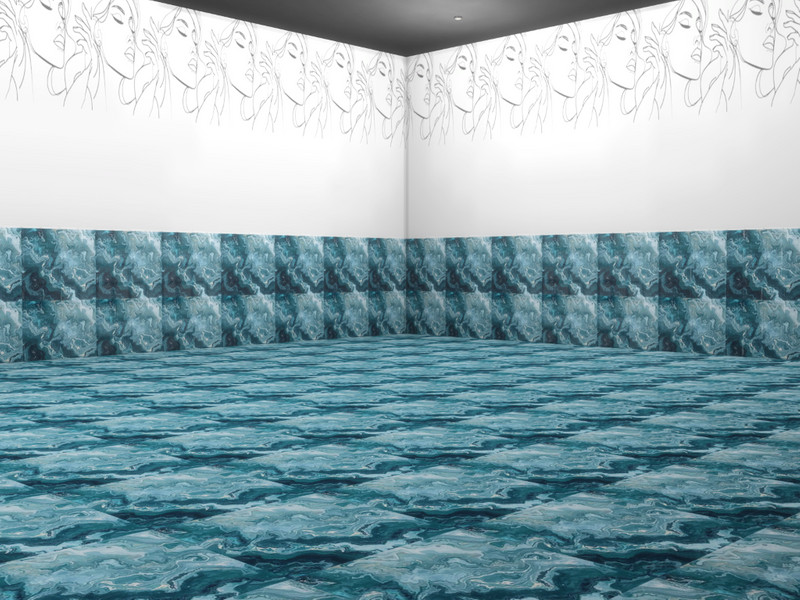 Sims 4 architectural Build Mode detail CC Marble Glow Tile by Briana89