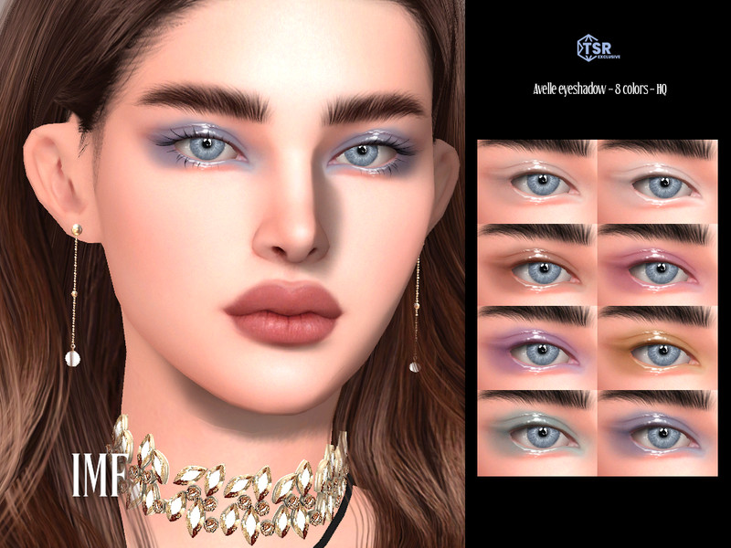 Sims 4 eyeshadow CC IMF Avelle Eyeshadow by IzzieMcFire