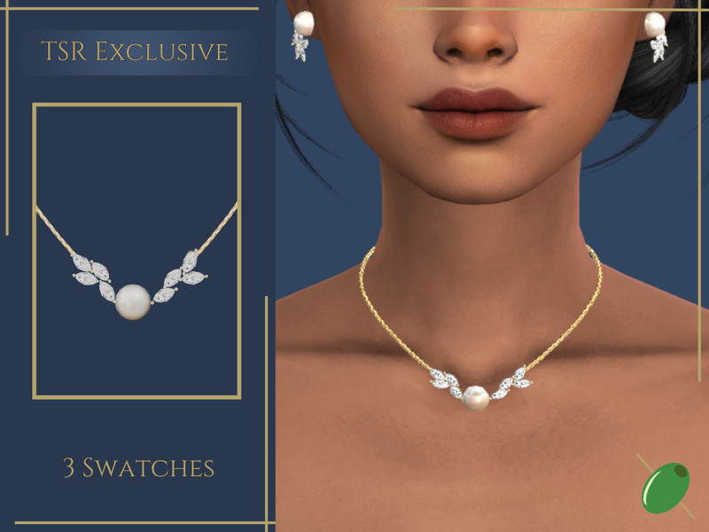 Sims 4 necklace CC Bridal Pearl Necklace by Pitted0live