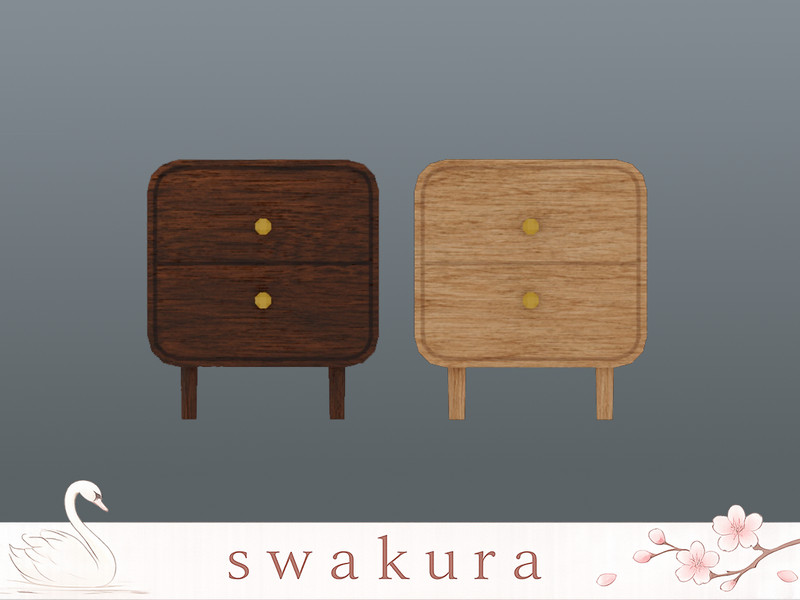 Sims 4 furniture CC NORD Night Stand by Swakura