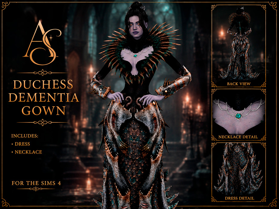 The Sims Resource | Duchess Dementia Gown