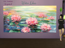 Sims 4 — Water Lilies on Canvas - Get Famous Wall Mural by Sprinkles91 — Enjoy these vibrant water lilies, painted in the