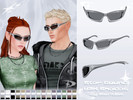 Sims 4 — Star Bound Y2K Shades by MisfitSim_ — Speed glasses in Cyber Y2K fashion style For female and male 30 swatches