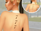 Sims 4 — 7 Back Tattoo by kxyszn — 7 Back Tattoo for sims 4
