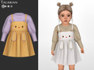 Sims 4 — Scottie Dress With Bunny Detail And Bow Straps by talarian — Sweet dress with a layered look, bunny face detail,
