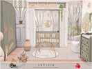 Sims 4 — Leticia - nursery by melapples — a cozy nursery in white, green and beige. 5x5
