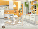 Sims 4 — Pigmenta Dining set by SIMcredible! — Back to the groovy's time, the second part of our Pigmenta kitchen is the