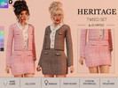 Sims 4 — HERITAGE - TWEED SET - SKIRT by linavees — New Mesh
